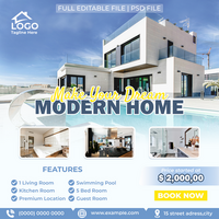 estate house sale and home rent advertising modern square Social media post banner set for digital marketing agency, Elegant Corporate Business Promotion template design Free psd