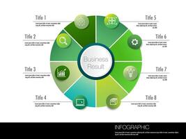 Develop a structured circle infographic template vector