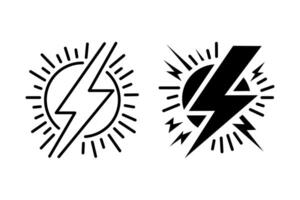 Hand drawn doodle electric lightning symbol sketch. thunder icon vector