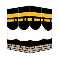 Kaaba Flat Design Ramadan Icon isolated on transparent background. Holy Kaaba in Mecca Saudi Arabia vector