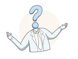 Businessman cannot make decision or choosing choices and alternative, confused or frustrated to decide vector