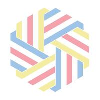 The abstract color hexagonal pattern on white background. vector