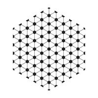 The abstract hexagonal pattern on white background. vector