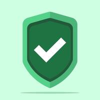 Protection shield concept. Protection, security, guard. Shield, padlock, security shield, security shield with check mark and padlock. Security shield symbol. flat illustration on background. vector
