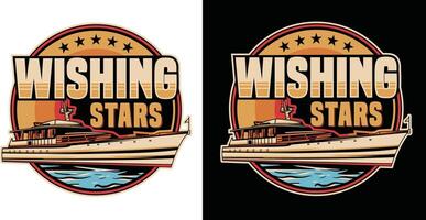 Ship Cruise Vintage design ver2 illustration vector