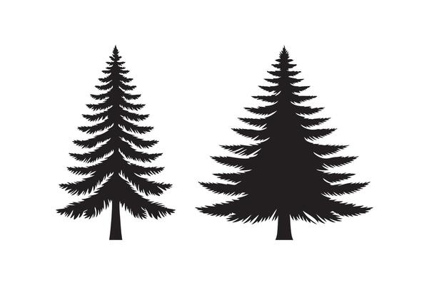Pine Tree silhouette art illustration.