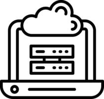 Hosting Line Icon Design vector