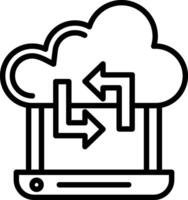 Syncing Line Icon Design vector