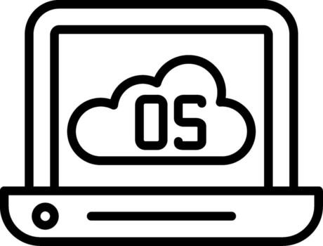 Operating System Line Icon Design vector