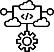 Algorithm Line Icon Design vector
