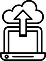 Uploading Line Icon Design vector