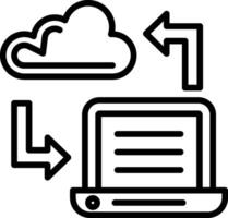 Data Transfer Line Icon Design vector