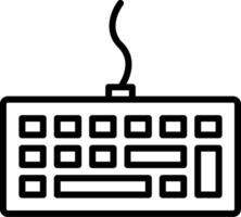 Keyboard Line Icon Design vector