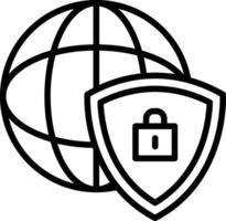 Web Security Line Icon Design vector