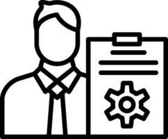 Project Manager Line Icon Design vector