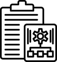 Task Planning Line Icon Design vector