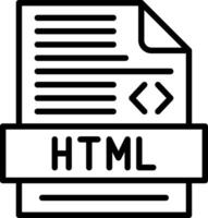 Html Line Icon Design vector
