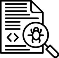 Debugging Line Icon Design vector