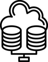 Database Line Icon Design vector