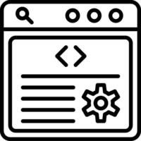 Backend Line Icon Design vector