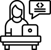 Developer Line Icon Design vector