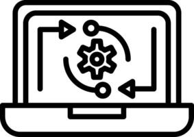 Process Line Icon Design vector
