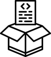 Open Box Line Icon Design vector