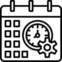 Time Management Line Icon Design vector