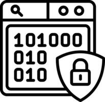 Encrypted Line Icon Design vector