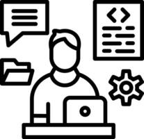 Multitask Line Icon Design vector