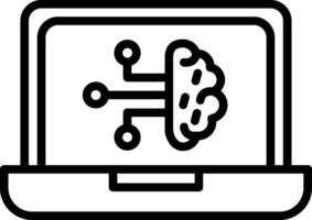 Machine Learning Line Icon Design vector