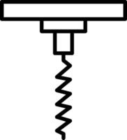 Corkscrew Line Icon Design vector
