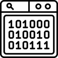 Binary Code Line Icon Design vector