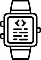 Smartwatch Line Icon Design vector