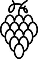Grapes Line Icon Design vector