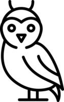 Owl Line Icon Design vector