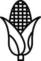 Corn Line Icon Design vector