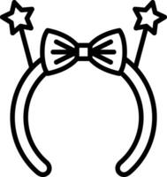 Headband Line Icon Design vector