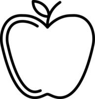 Apple Line Icon Design vector