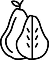 Pear Line Icon Design vector