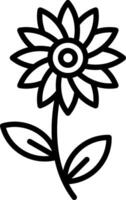 Flower Line Icon Design vector
