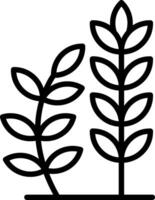 Wheat Line Icon Design vector