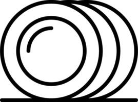 Plate Line Icon Design vector