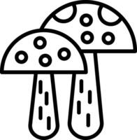 Mushroom Line Icon Design vector