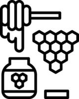 Honey Line Icon Design vector