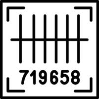Bar Code Line Icon Design vector
