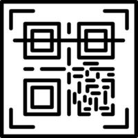 Qr Code Line Icon Design vector