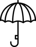 Umbrella Line Icon Design vector