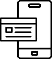 Online Payment Line Icon Design vector