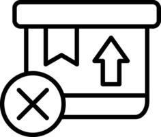 Cancel Line Icon Design vector